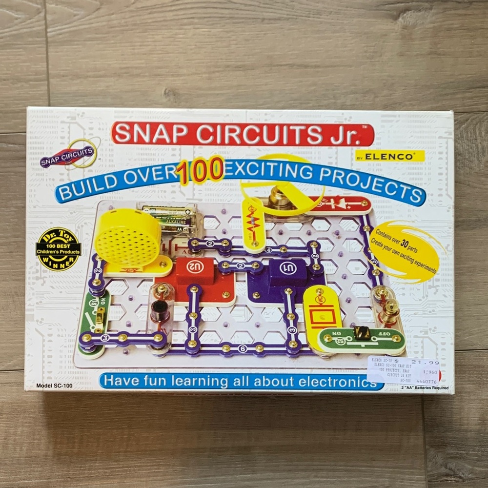 Elenco Snap Circuits Jr. Electronics Kit - Purple, Yellow, Red